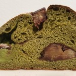 カミバン - 【2017.10】抹茶と栗のぱん(カット断面)