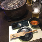 炭火焼肉彩火 - お通しのキムチ