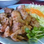 龍亭 - ラーメン定食の焼き肉