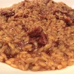 BALLADE - 「牛の赤ワイン煮で作った“米粒パスタ”のリゾット風」:食感の良い米粒のようなパスタです