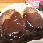 激安食堂 小林屋 - ダブルハンバーグアップ2017.10.08