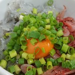 樹庵 - 生しらすと生桜海老のミニ丼。