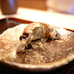 緒方 - 天然鮎の天ぷら　実山椒タレ