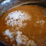 麺屋わっしょい - つけタンタン麺、最後はご飯ダイブ！