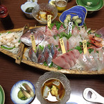 旅荘 みなと - 1泊目舟盛