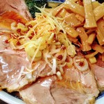 べんてん - チャーシューメンマ焦がし塩ラーメン