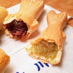 右城松風堂 - 小鮎最中100円 大鮎最中240円