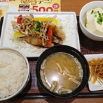 デニーズ - 白身魚の黒酢ソース膳～彩り野菜と共に（1049円＋税）