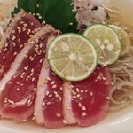 ビーダブリュー カフェ - 酢橘香る冷やし鴨南蛮蕎麦（2017秋限定）