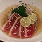 ビーダブリュー カフェ - 酢橘香る冷やし鴨南蛮蕎麦（2017秋限定）