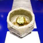 野嵯和 - 揚げなす・蒸し鮑・ズンダ豆のソースと鮑の肝ソースで