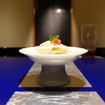 野嵯和 - 平貝・レンコン・胡瓜・梨・茗荷　ミルフィーユ風