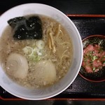 いせはら - こってりラーメン＋ミニネギトロ丼