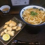 弐の店　乃きや - とり天単品＋温かいかけうどん大盛