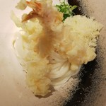 うどん処 松 - 海老天生醤油（冷）