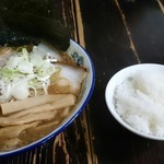 長尾中華そば - にぼめしセットです(笑)