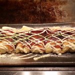 お好み焼きもみじ - すじ平焼き