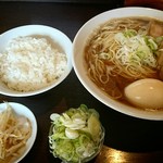 麺処 遊 - 肉煮干しそば大盛+肉マシ+たまご    1350円