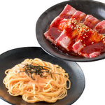 Choice of pasta and kalbi lunch