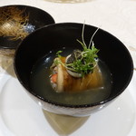 トゥ・ラ・ジョア - 蟹の穴子と昆布巻き