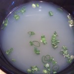 麺屋一燈 - 2017/10 月曜日限定「塩汁なし鶏白湯そば」(1)ちょっとしたスープ