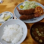 とんかつこぶた - 海老フライ定食