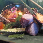 草喰 なかひがし - ９月【八寸】芋名月をイメージ