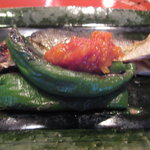 草喰 なかひがし - ９月【焼き物】鮎の風干しに万願寺・トマトコンフィ