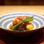 富小路 やま岸 - ☆車海老、淡路の雲丹、松茸