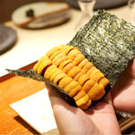 富小路 やま岸 - ☆雲丹ドッグ トリプル