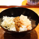 富小路 やま岸 - ジャコ、明太子、なめ茸丼