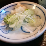 手打蕎麦 ふたば - 薬味、ネギ、ワサビ、辛味大根