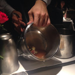 リストランテ･ヒロ  - イチジクの瞬間ソルベ作成中