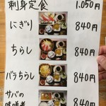 鮨芳 - (メニュー)ランチメニュー①