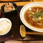 おじゃれ和家 - 中華そば唐揚げセット