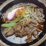 長門温泉やすらぎの湯 - 肉そば(馬肉)６９０円