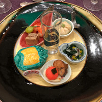 ホテルグランヴィア京都 - <御祝膳> 純米吟醸酒 玉乃光"祝"ゼリーと丹波黒豆 湯葉豆富茶巾 四季の前菜八点盛