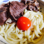 手造りうどん 楽々 - 釜玉アップ