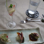 お昼のミニコース：前菜四種盛り