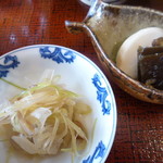 お料理 とみやま - 茗荷のお浸しとお漬物
