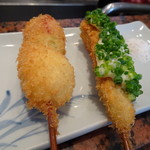Kushishou - ◆ウインナーと鶉玉子。 ◆白身魚のタルタル添え・・お葱タップリのタルタルソースがいい味わい。