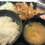 Yoshinoya - 豚生姜焼き定食