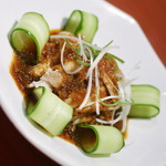 四川食府 - ゆで豚肉のニンニク和え（２８０円）２０１７年９月