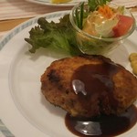 銀の糸 - 焼きメンチカツレツ\1300
            ライス、カップスープ、コーヒー付き