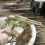 長尾中華そば - 割り箸が竹。