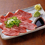 焼肉 肉兵衛 - 絶品ハラミ刺し‼︎ハラミのお刺身をわさび醤油か生姜醤油をお好みでつけてお召し上がり下さい。