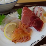 相撲茶屋 大旺 - 「刺身定食」 刺身アップ