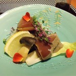 琵琶湖畔 おごと温泉 湯元館 - 戻り鰹のマリネ