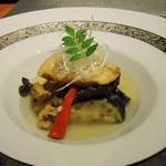 琵琶湖畔 おごと温泉 湯元館 - 秋茄子と鰆のあんかけ