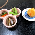 田園 - 突き出し３種&ジャガイモの煮っころがし！